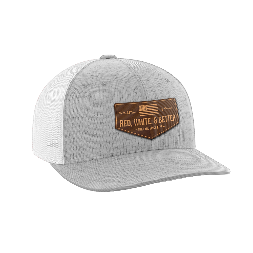 Red, White, and Better Than You Leather Patch Hat