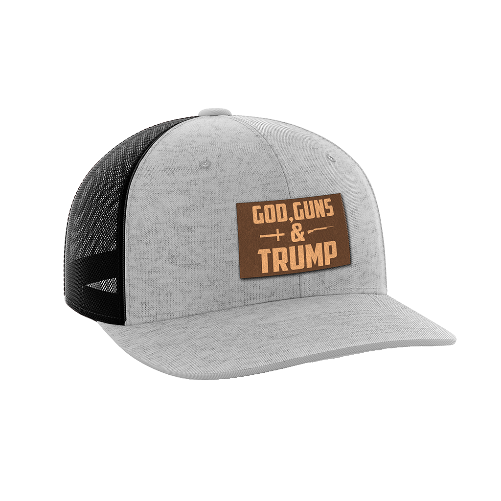 God, Guns, and Trump Leather Patch Hat
